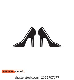 Icon vector graphic of high heels solid style