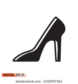Icon vector graphic of high heels solid style