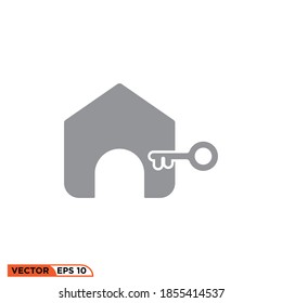 Icon vector graphic of houese key, good for template