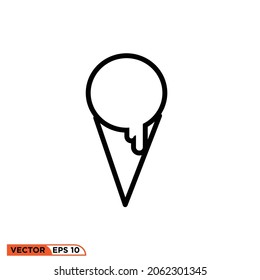Icon vector graphic of ice cone