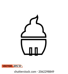 Icon vector graphic of ice cream