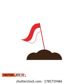 Icon vector graphic of indonesian flag, good for template web etc