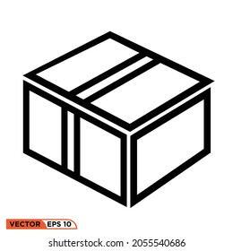 Icon vector graphic of items,  of box