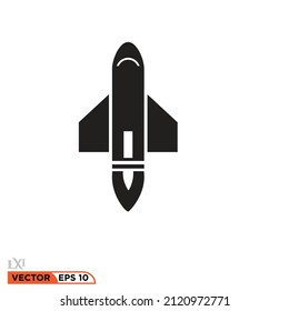 Icon vector graphic of Jet plane