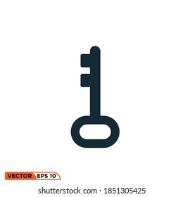 Icon vector graphic of key, good for template web etc