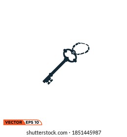 Icon vector graphic of key , good for template old