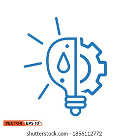 Icon vector graphic of lamp setting, good for template web 