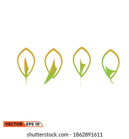 Icon vector graphic of leaves template illustrations Eps 10