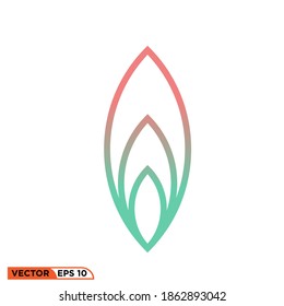 Icon vector graphic of leaves template 
