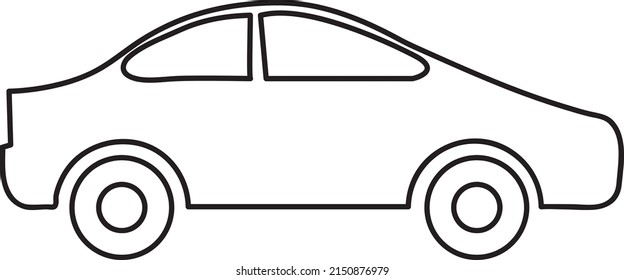 Icon vector graphic of line art car transportation, good for template.eps
