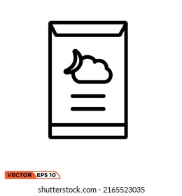 Icon vector graphic of list weather