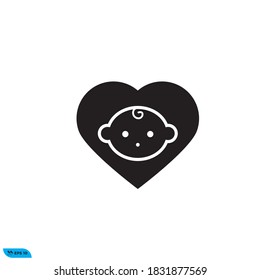 Icon vector graphic of love baby, good for template