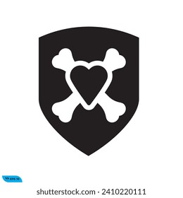 Gráfico vectorial de icono del hueso de amor