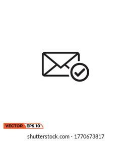 Icono vectorial gráfico de Mail, bueno para la web de plantillas, etc