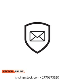 Icon vector graphic of Mail, good for template web etc