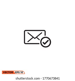 Icon vector graphic of Mail, good for template web etc