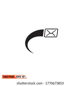 Icon vector graphic of Mail, good for template web etc