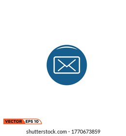 Icon vector graphic of Mail, good for template web etc