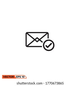 Icon vector graphic of Mail, good for template web etc