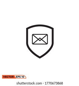 Icon vector graphic of Mail, good for template web etc