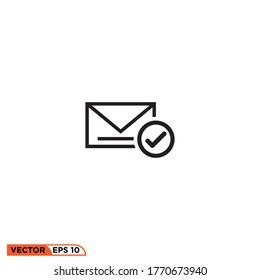 Icon vector graphic of Mail, good for template web etc