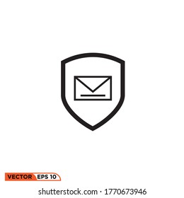 Icon vector graphic of Mail, good for template web etc