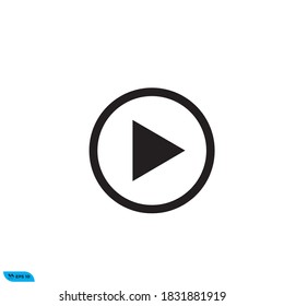 Icon vector graphic of media play movie, good for template