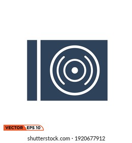 Icon vector graphic of music player, perfect pixel, eps10