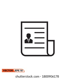 Icono vectorial gráfico del periódico, bueno para la web de plantillas, etc