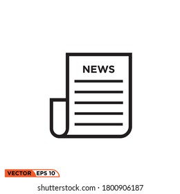 Icono vectorial gráfico del periódico, bueno para la web de plantillas, etc