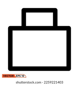 Icon vector graphic of office suitcase perfect for design web