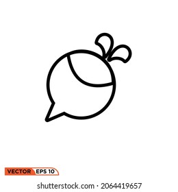 Icon vector graphic of onion