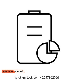 Icon vector graphic of paper list