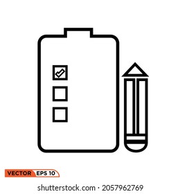 Icon vector graphic of paper list