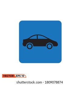 Icono vectorial gráfico del coche del área de estacionamiento