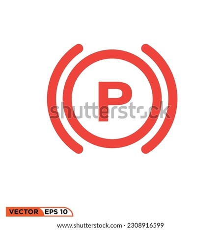 Icon vector graphic of Parking Brake Light