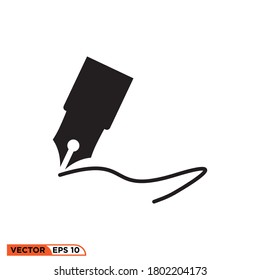 Icon vector graphic of pen, good for template