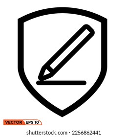 Icon vector graphic of pen perfect pixel for  ilustrator 