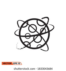 
Icon vector graphic of planet space, good for template etc