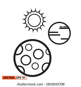 
Icon vector graphic of planet space, good for template etc