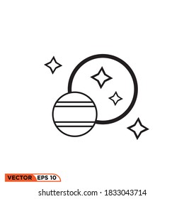 
Icon vector graphic of planet space, good for template etc