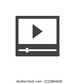 Icon vector graphic of playback for web etc