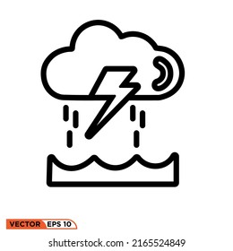 Icon vector graphic of rain 