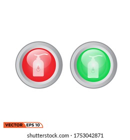 Icon vector graphic of sanitizer button style design