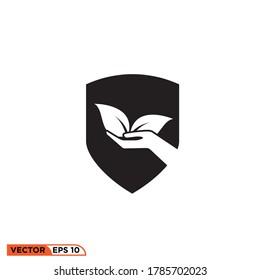 Icon vector graphic of save plant, good for template web etc