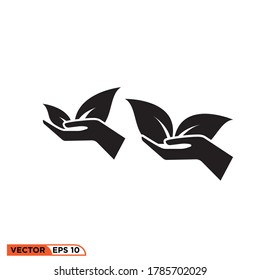 Icon vector graphic of save plant, good for template web etc