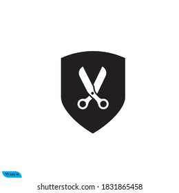 Icon vector graphic of scissor, good for template