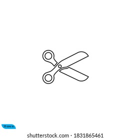 Gráfico vectorial de iconos de la tijera, bueno para la plantilla