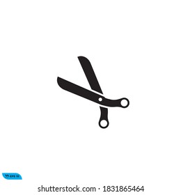 Icon vector graphic of scissor, good for template