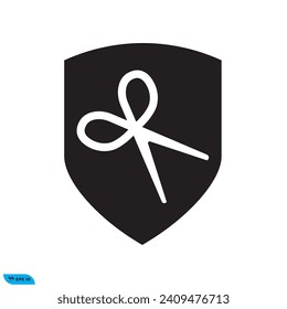 Icon vector graphic of scissor shield